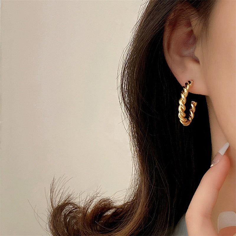 Mimi Femme Earrings Linnea Twist Gold Earrings