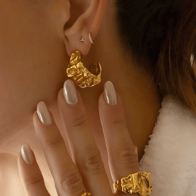 Mimi Femme Earrings Lyric Gold Earrings