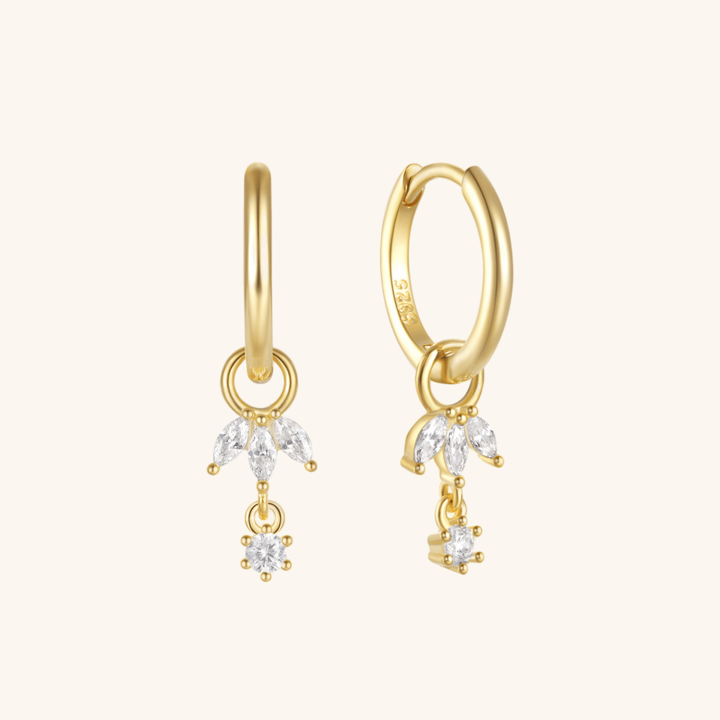 Mimi Femme Earrings Madeline Removable Charm Hoops