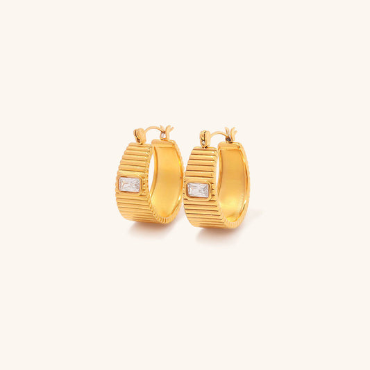 Mimi Femme Earrings Sandi Gold Hoop Earrings