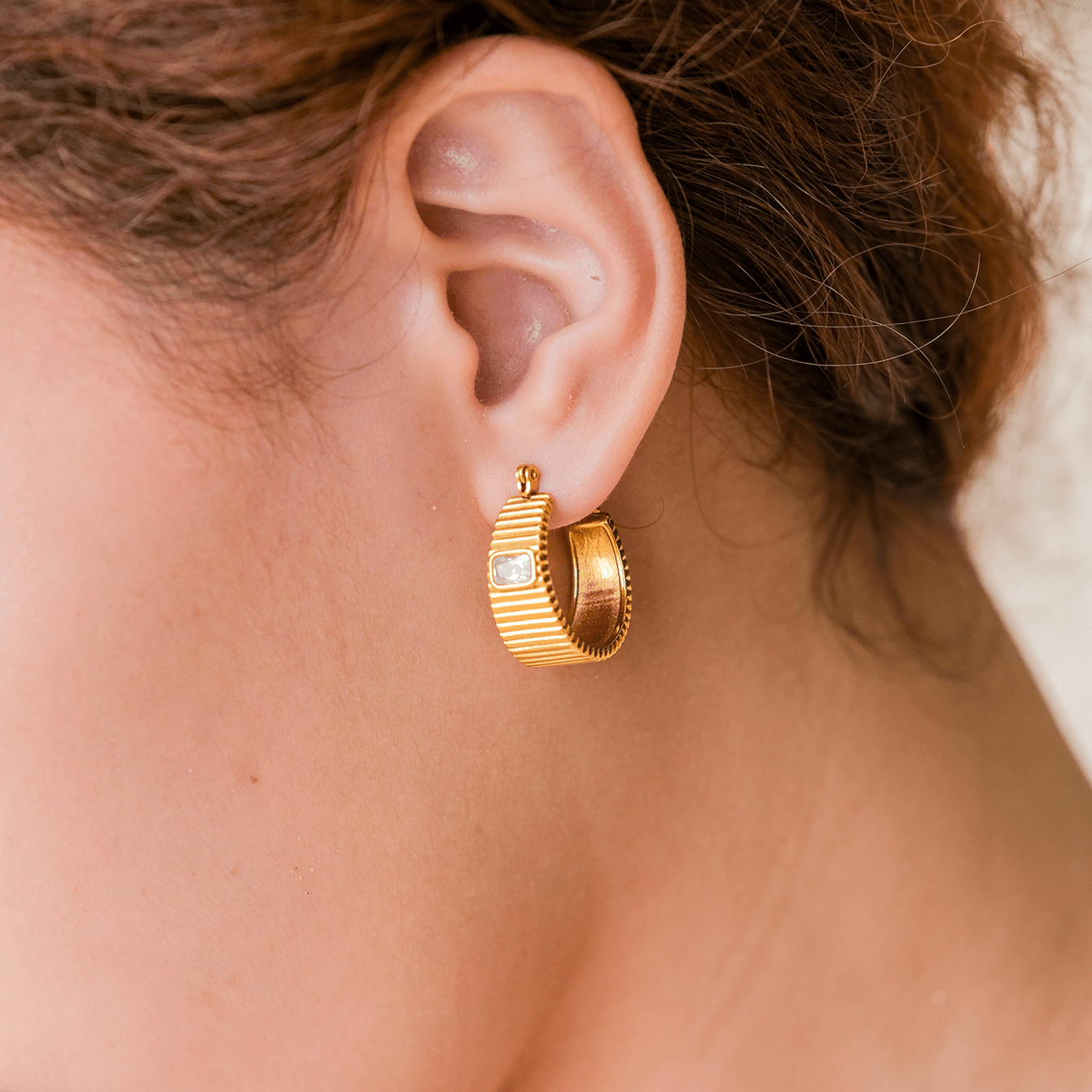 Mimi Femme Earrings Sandi Gold Hoop Earrings