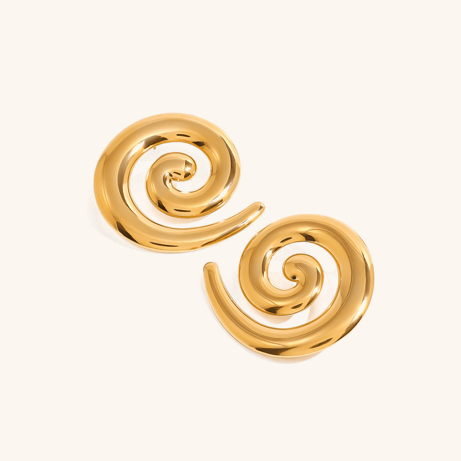 Mimi Femme Earrings Sani Spiral Gold Earrings