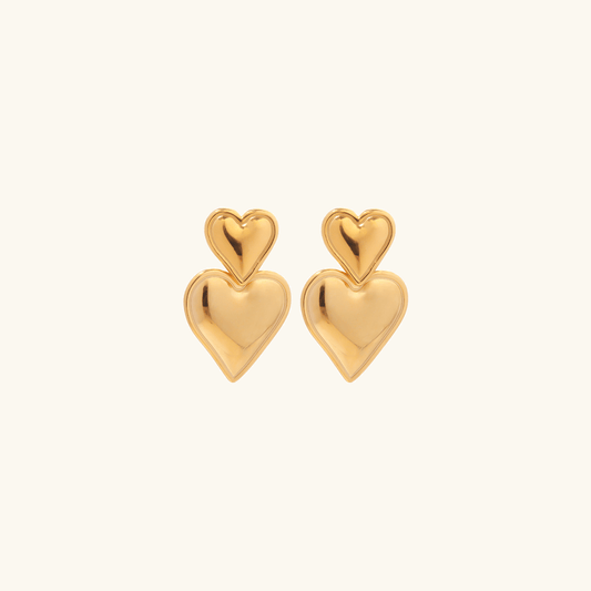 Mimi Femme Earrings Zoey Gold Heart Earrings