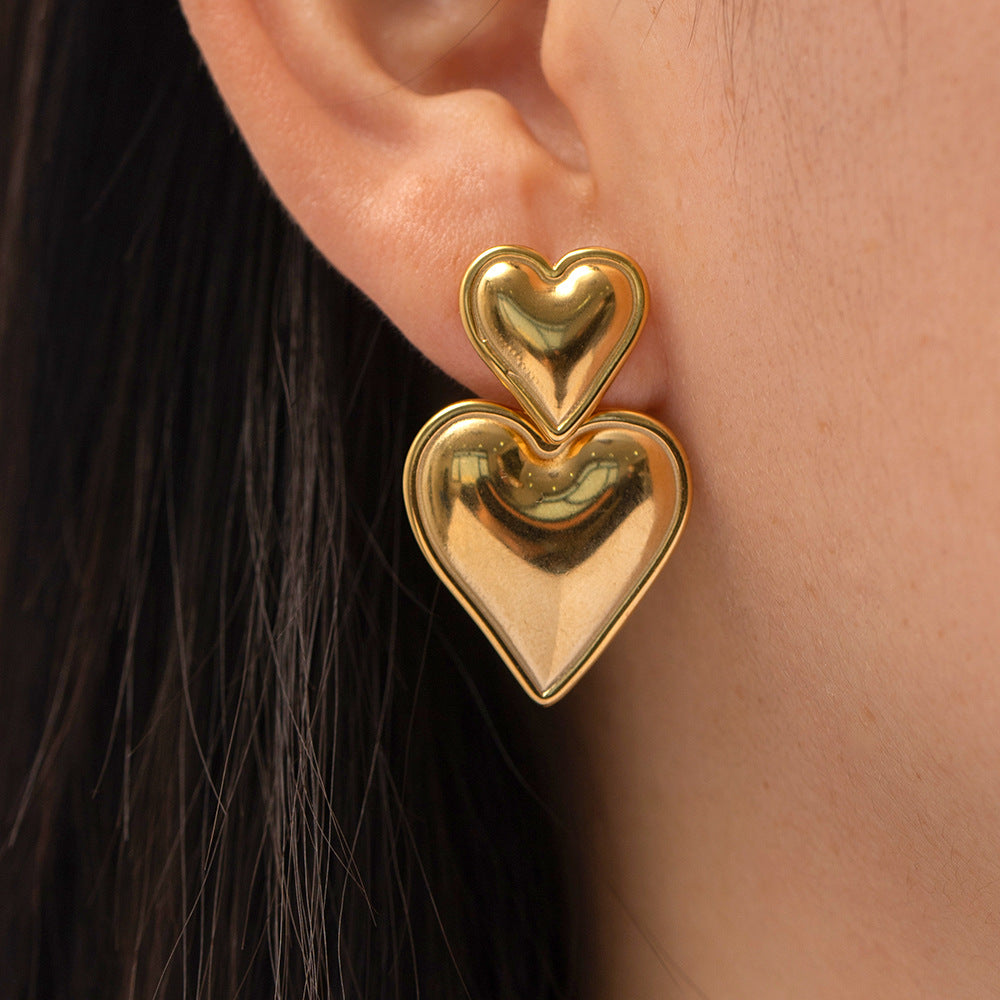 Mimi Femme Earrings Zoey Gold Heart Earrings