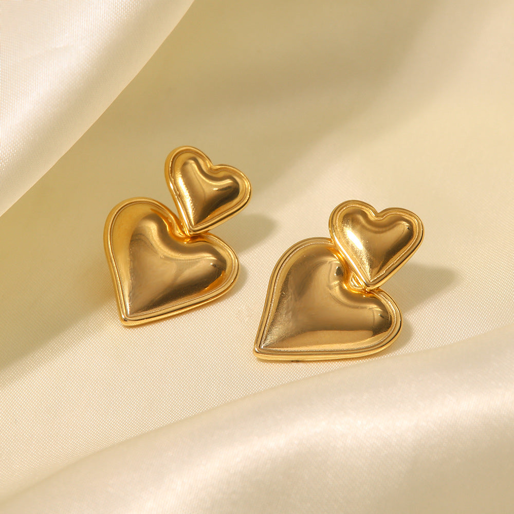 Mimi Femme Earrings Zoey Gold Heart Earrings