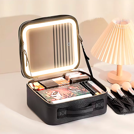 Mimi Femme Makeup Bags Smart LED Makeup Bag – The Ultimate Portable Beauty Studio with Vanity Mirror