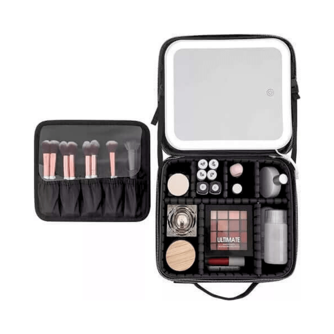 Mimi Femme Makeup Bags Smart LED Makeup Bag – The Ultimate Portable Beauty Studio with Vanity Mirror