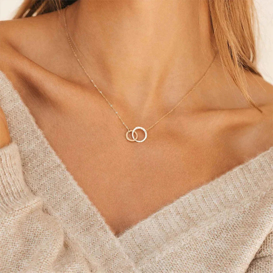 Mimi Femme Necklaces Adelina Gold Hoop Necklace