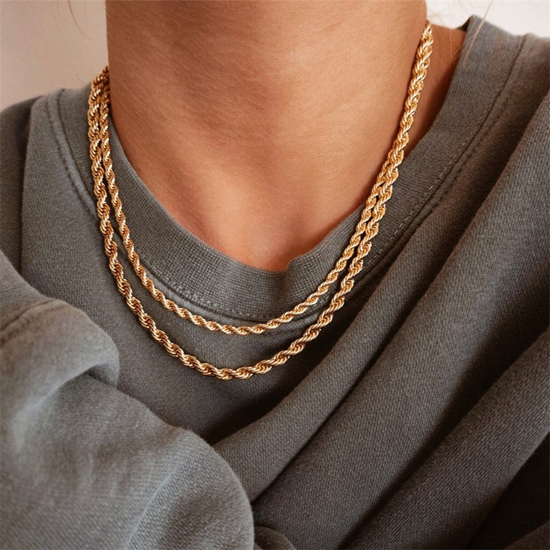 Mimi Femme Necklaces Anastasia Rope Chain Gold Necklace