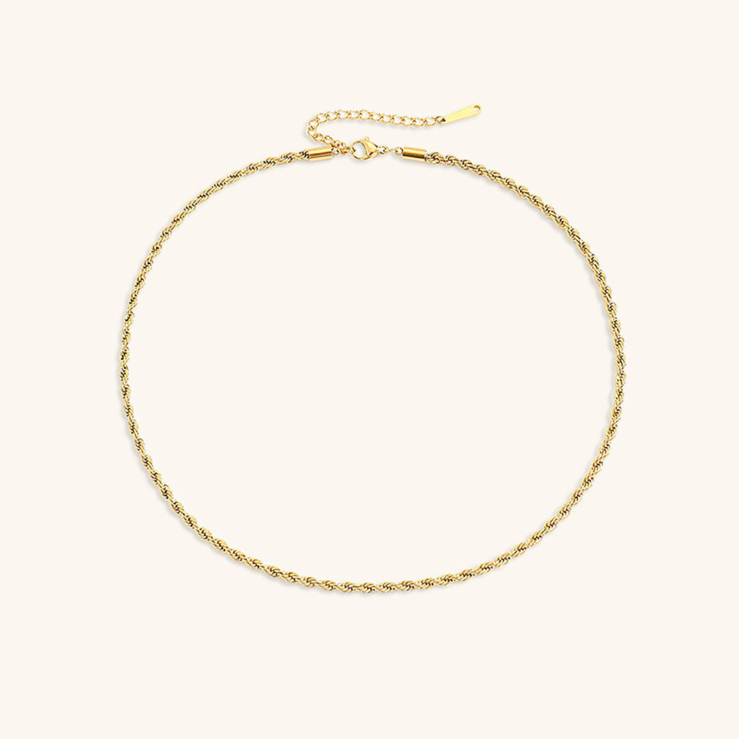 Mimi Femme Necklaces Anastasia Rope Chain Gold Necklace