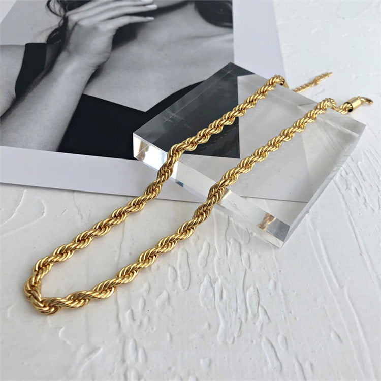 Mimi Femme Necklaces Anastasia Rope Chain Gold Necklace