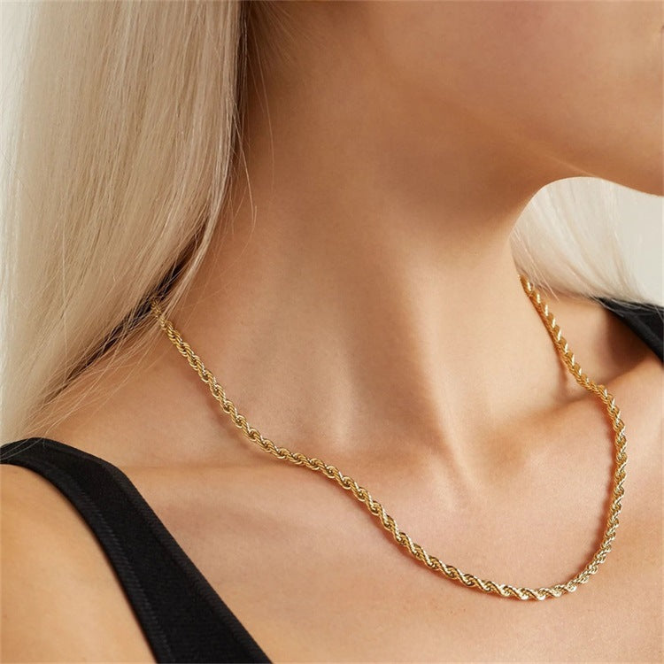 Mimi Femme Necklaces Anastasia Rope Chain Gold Necklace