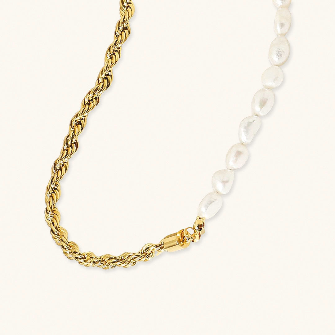 Mimi Femme Necklaces Arabelle Gold Pearl Necklace