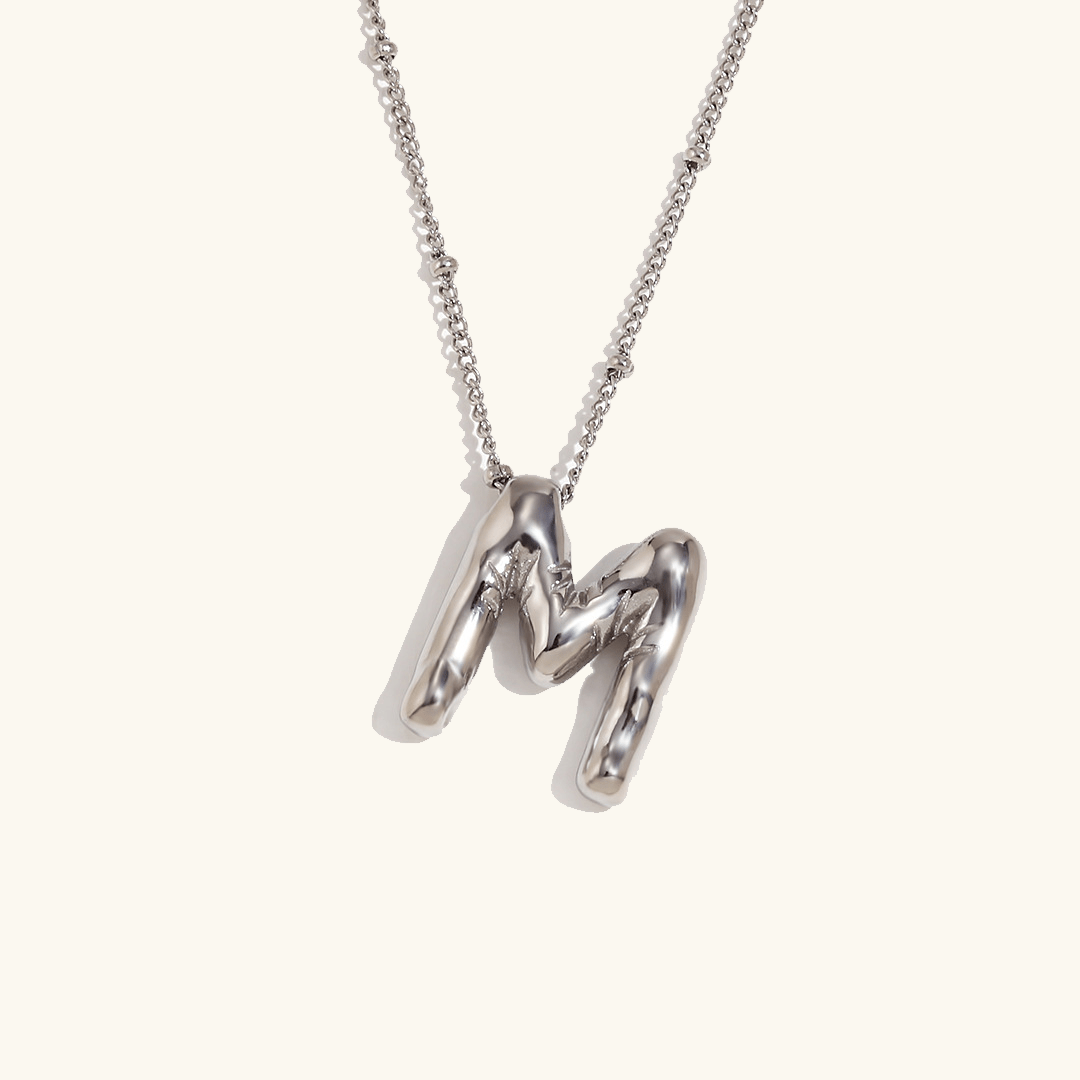 Mimi Femme Necklaces Balloon Shaped Gold Initial Necklace