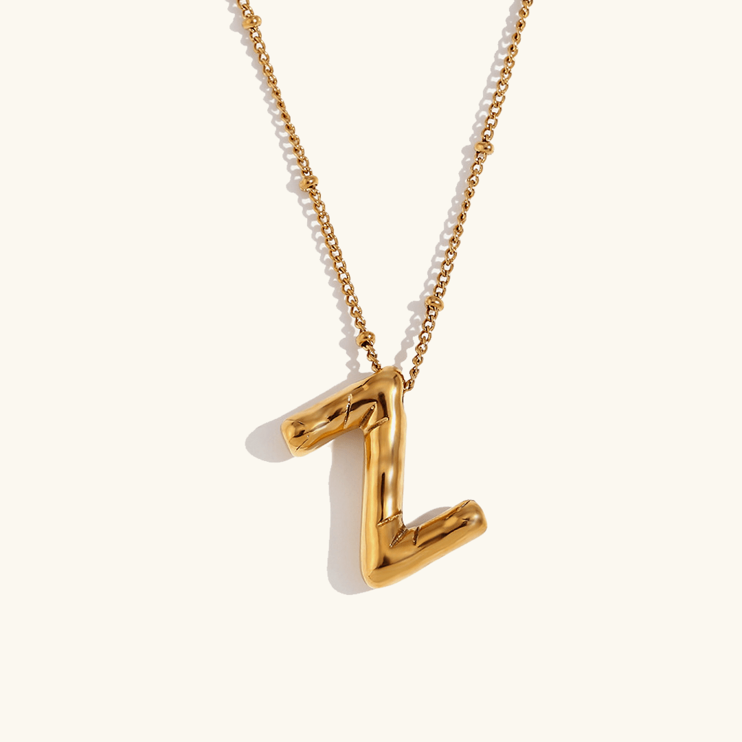 Mimi Femme Necklaces Balloon Shaped Gold Initial Necklace