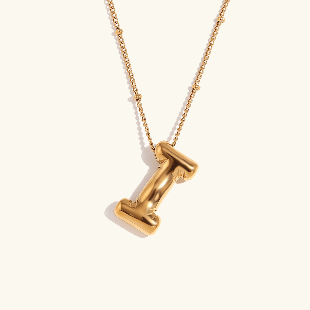 Mimi Femme Necklaces Balloon Shaped Gold Initial Necklace