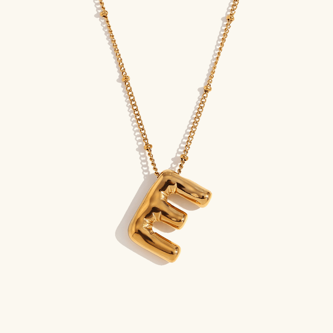 Mimi Femme Necklaces Balloon Shaped Gold Initial Necklace