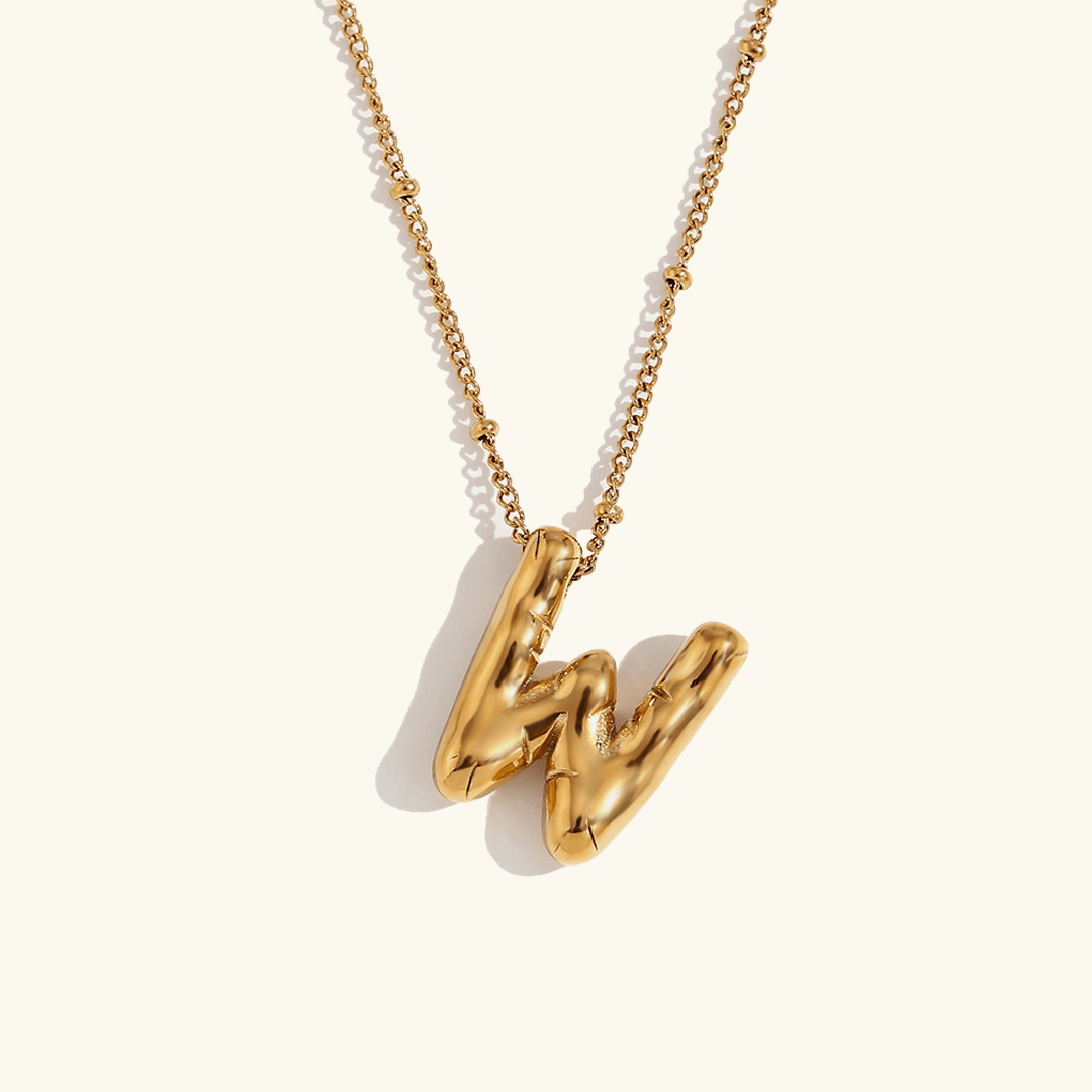 Mimi Femme Necklaces Balloon Shaped Gold Initial Necklace