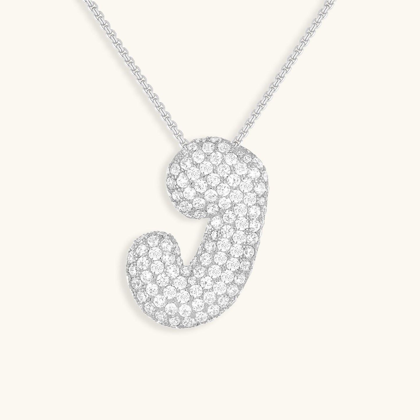 Mimi Femme Necklaces Bubble Shaped Initial Diamond Necklace