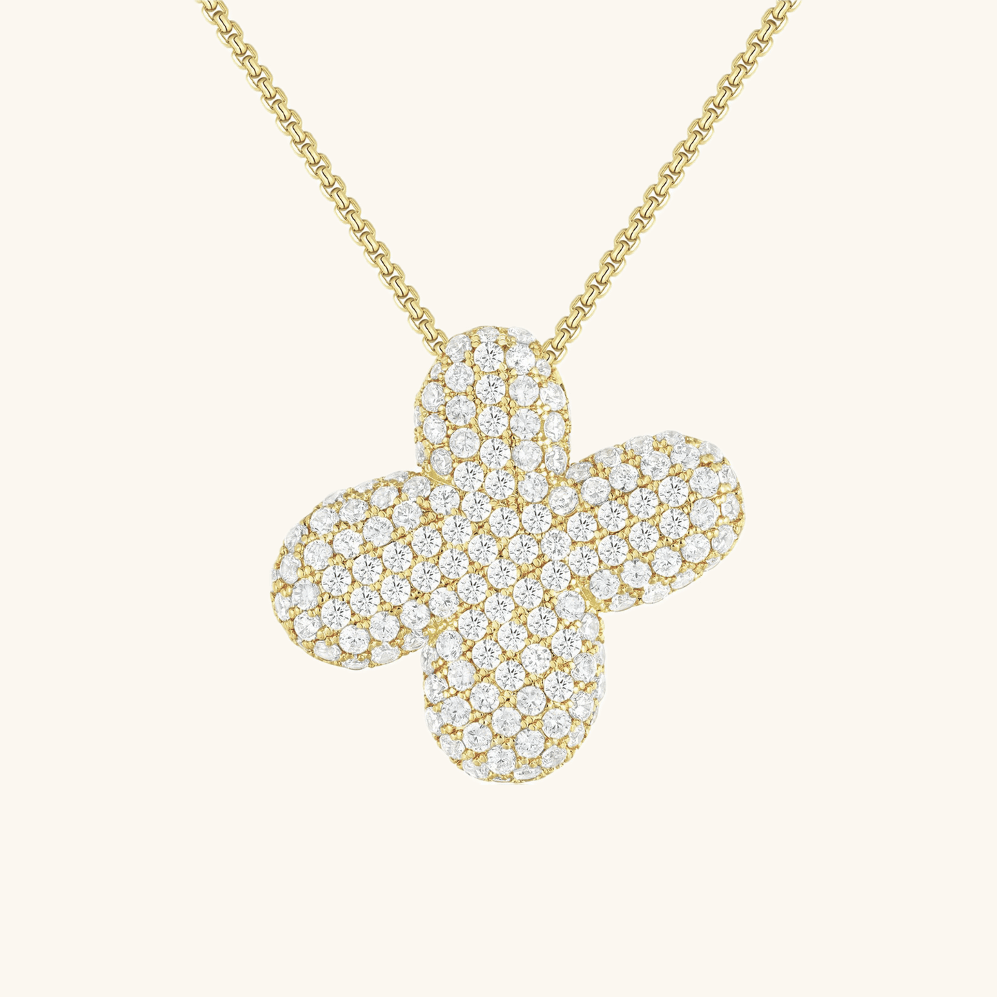 Mimi Femme Necklaces Bubble Shaped Initial Diamond Necklace