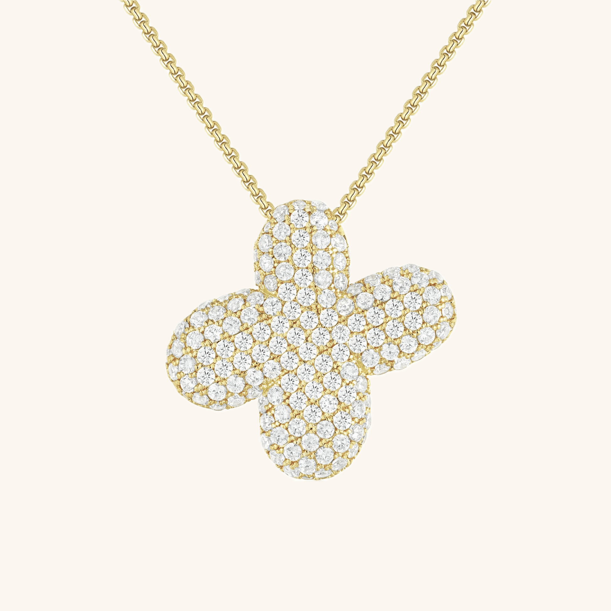 Mimi Femme Necklaces Bubble Shaped Initial Diamond Necklace