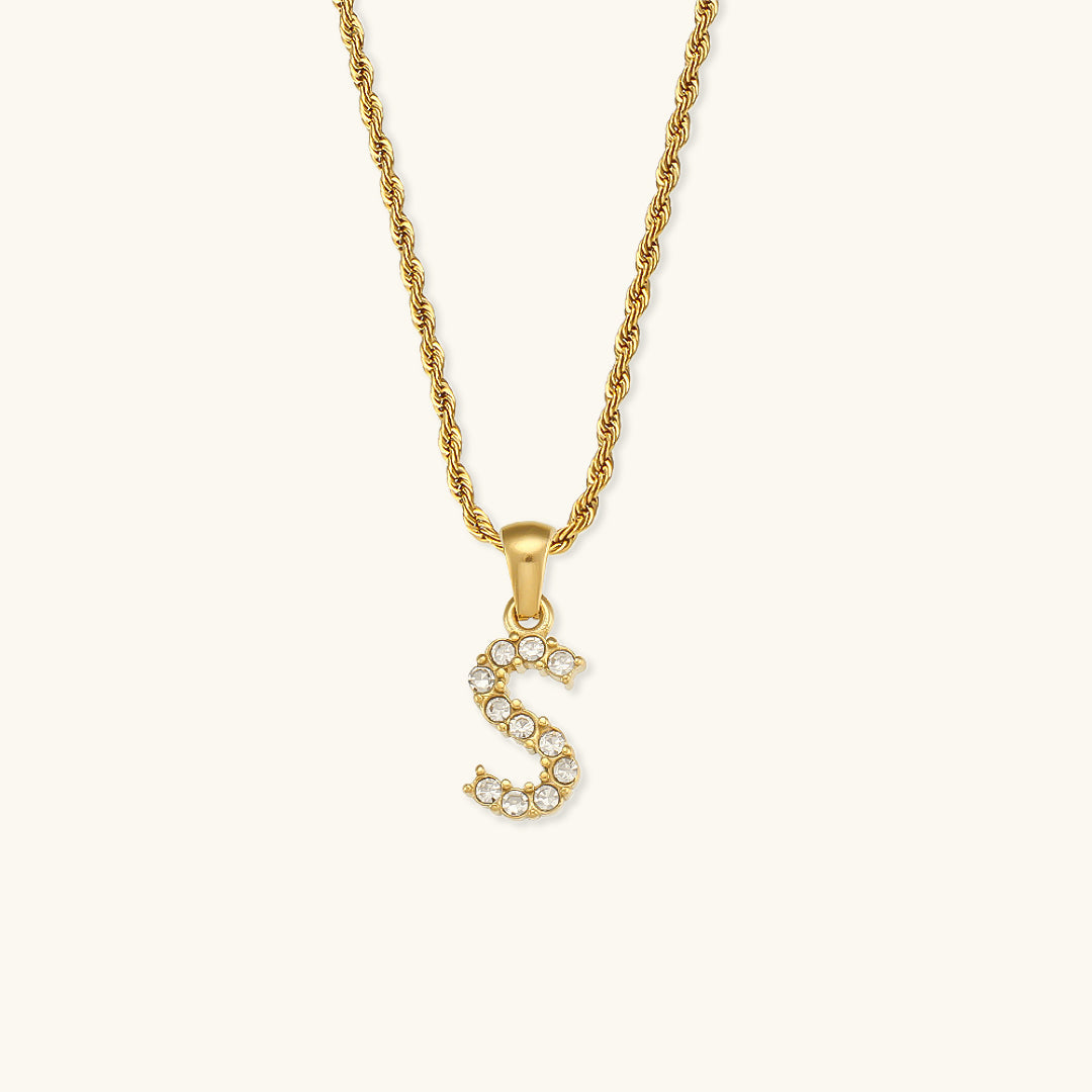 Mimi Femme Necklaces Celina Letter Initial Diamond Necklace