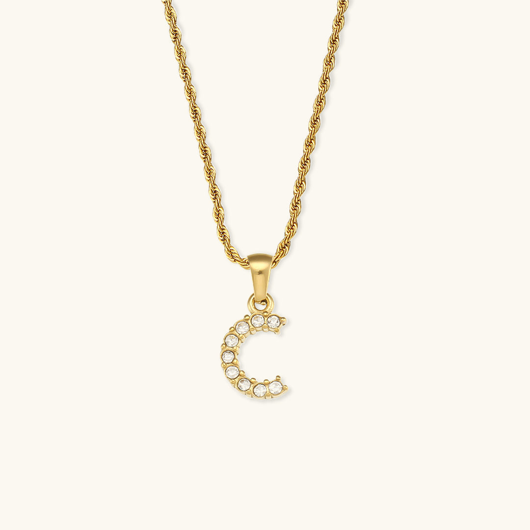 Mimi Femme Necklaces Celina Letter Initial Diamond Necklace