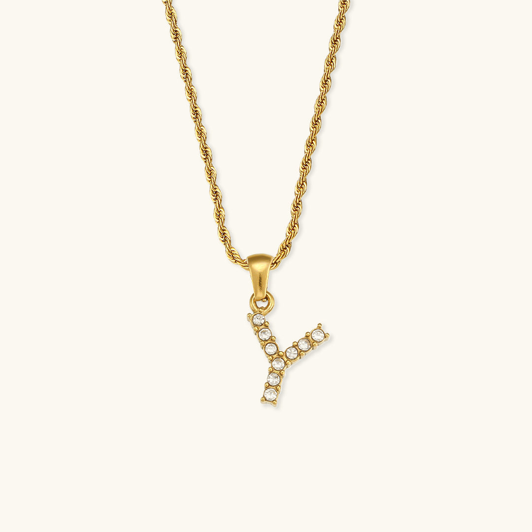 Mimi Femme Necklaces Celina Letter Initial Diamond Necklace