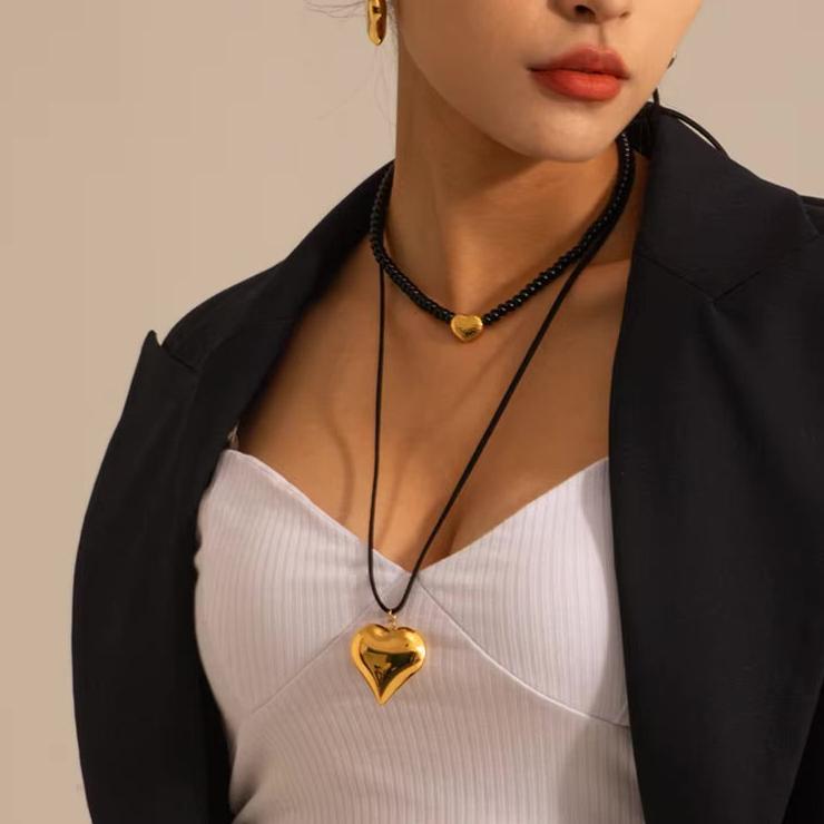 Mimi Femme Necklaces Celosia Heart Necklace