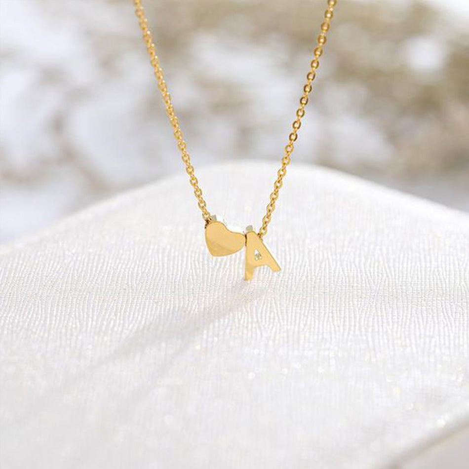 Mimi Femme Necklaces Clarisse Initial Letter Gold Necklace