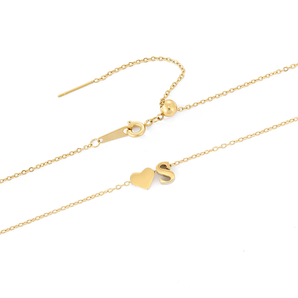 Mimi Femme Necklaces Clarisse Initial Letter Gold Necklace