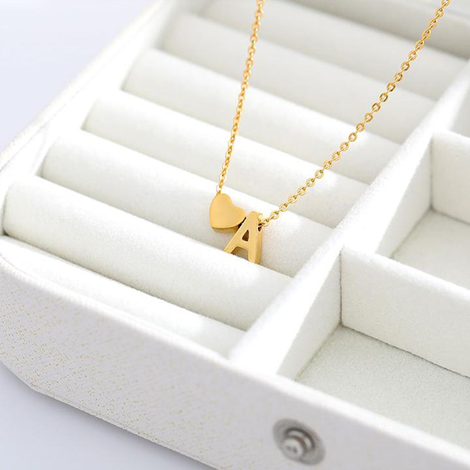 Mimi Femme Necklaces Clarisse Initial Letter Gold Necklace