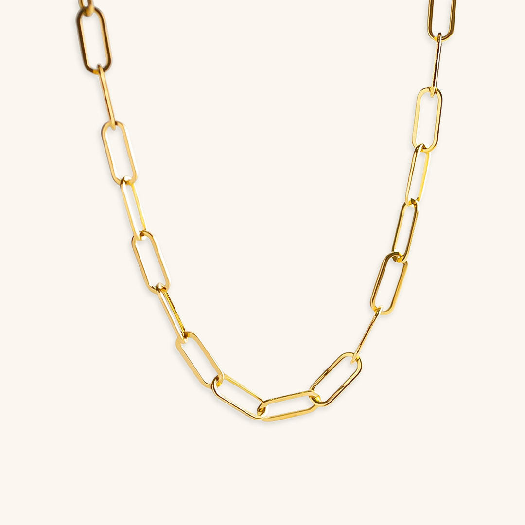 Mimi Femme Necklaces Delia Gold Paperclip Chain Necklace