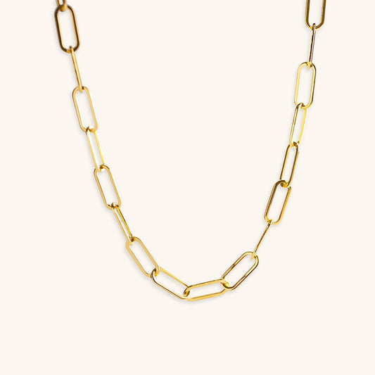 Mimi Femme Necklaces Delia Gold Paperclip Chain Necklace