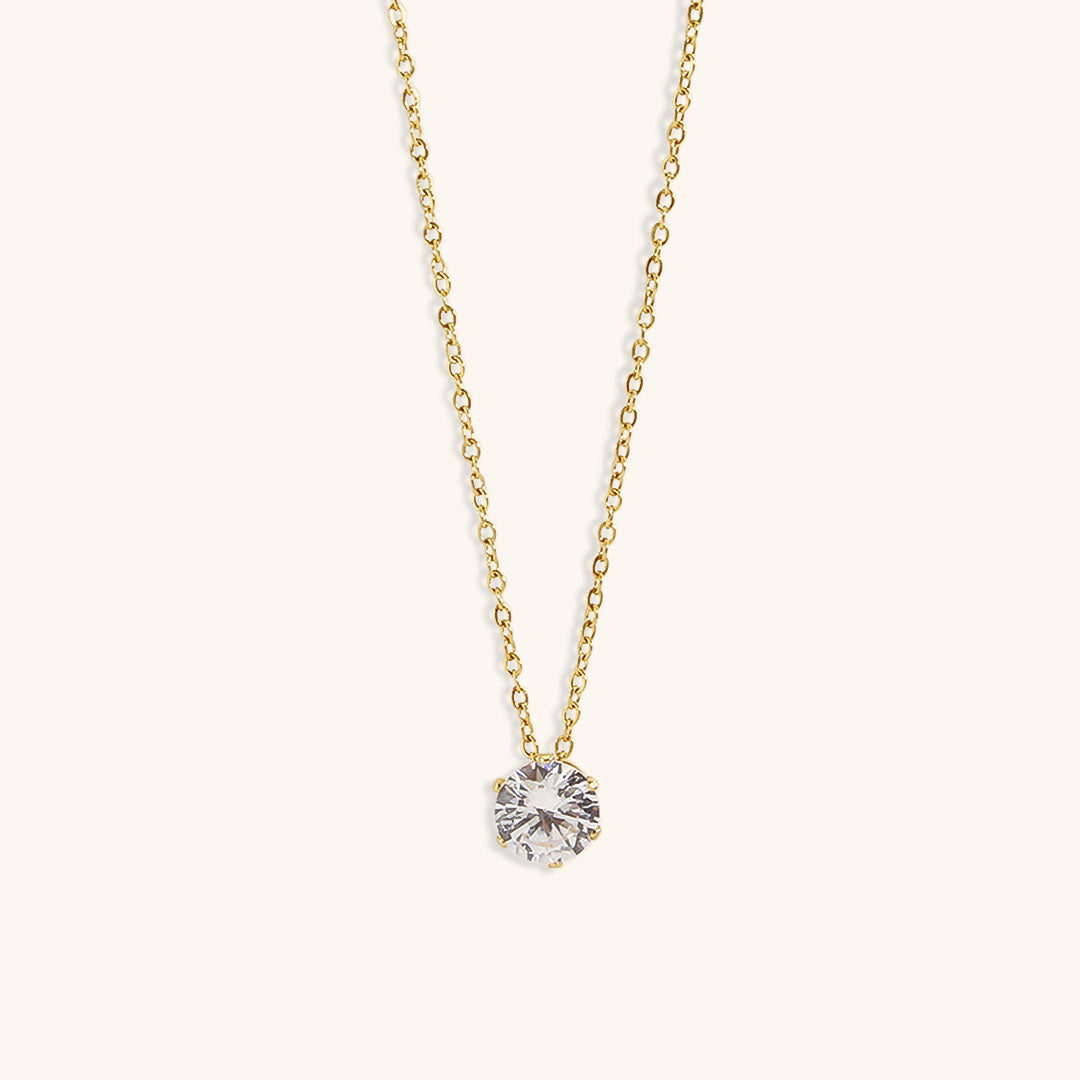 Mimi Femme Necklaces Delilah Solitaire Gold Necklace