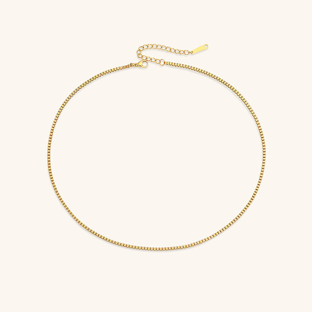 Mimi Femme Necklaces Delphine Box Chain Gold Necklace