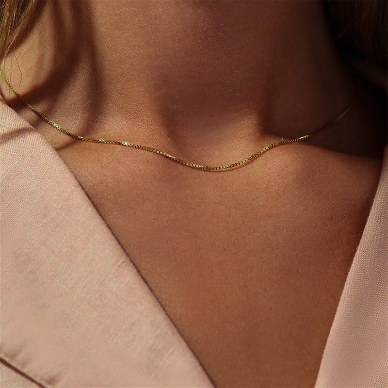 Mimi Femme Necklaces Delphine Box Chain Gold Necklace