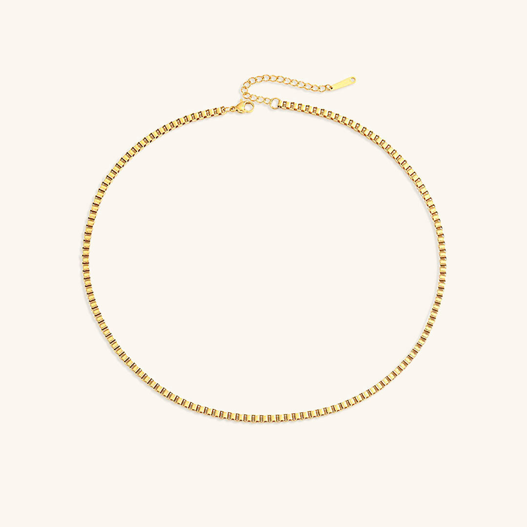 Mimi Femme Necklaces Delphine Box Chain Gold Necklace