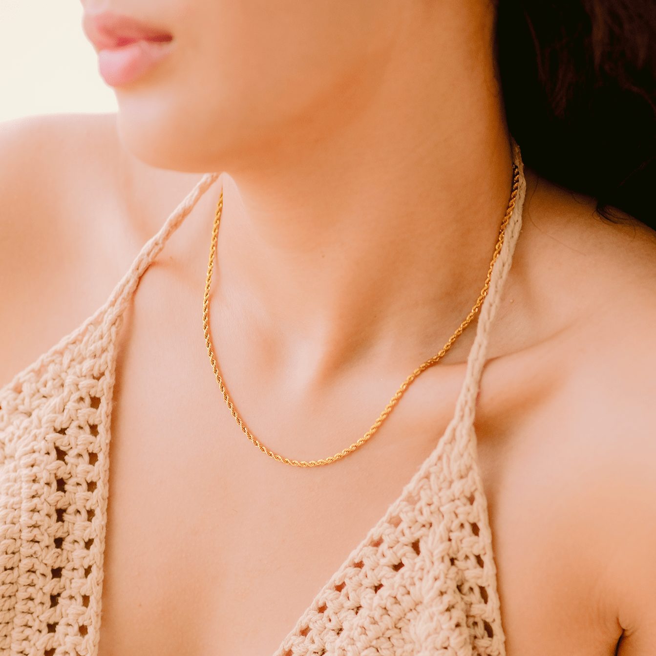 Mimi Femme Necklaces Emera Rope Chain Gold Necklace