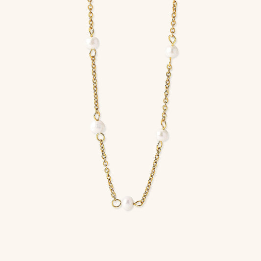 Mimi Femme Necklaces Galina Gold Pearl Necklace