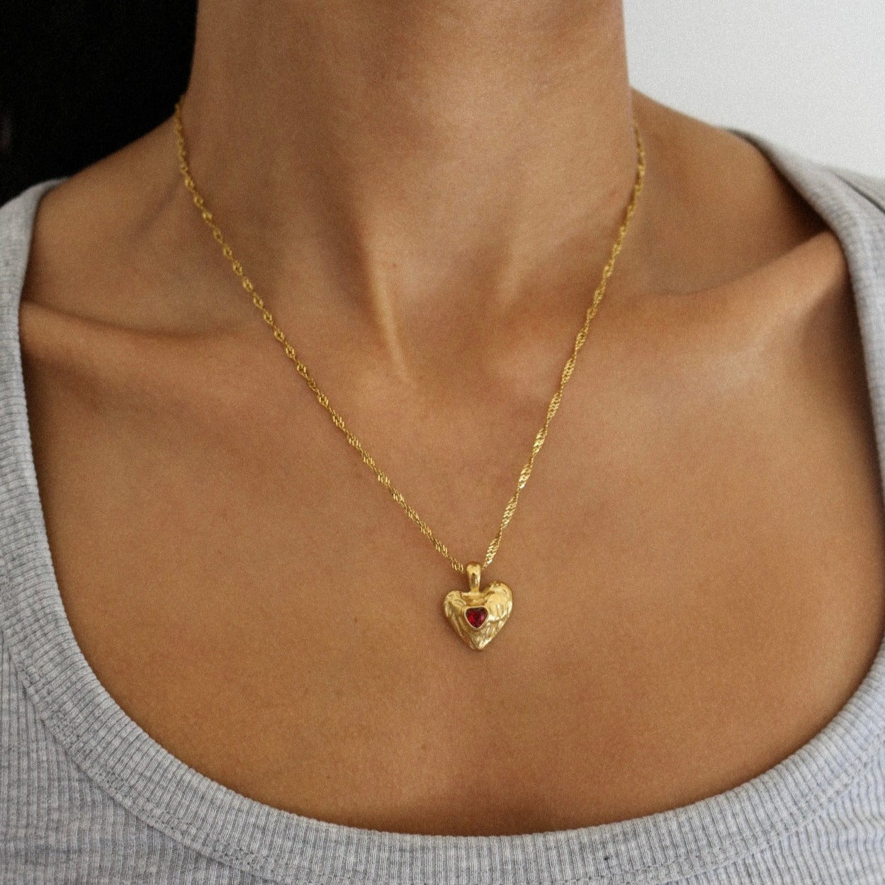 Mimi Femme Necklaces Lucia Gold Heart Necklace