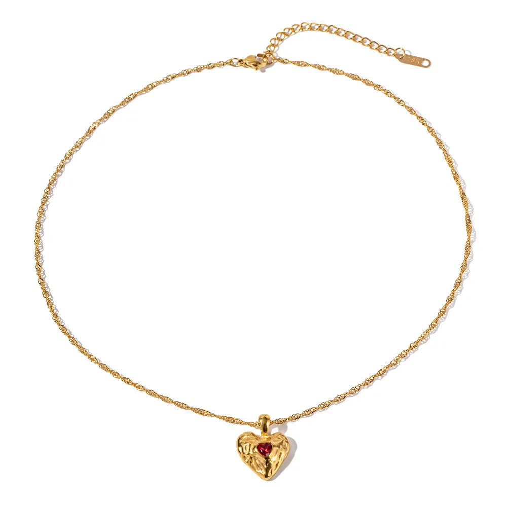 Mimi Femme Necklaces Lucia Gold Heart Necklace