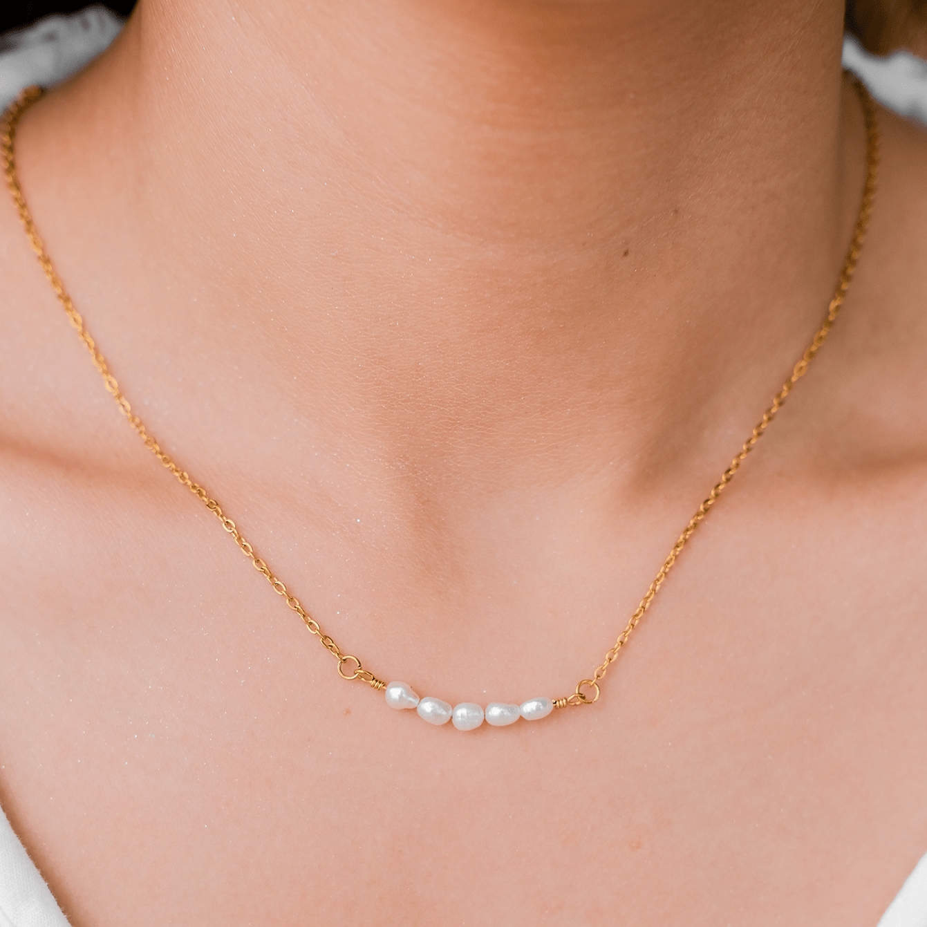 Mimi Femme Necklaces Lucille Freshwater Pearl Gold Necklace