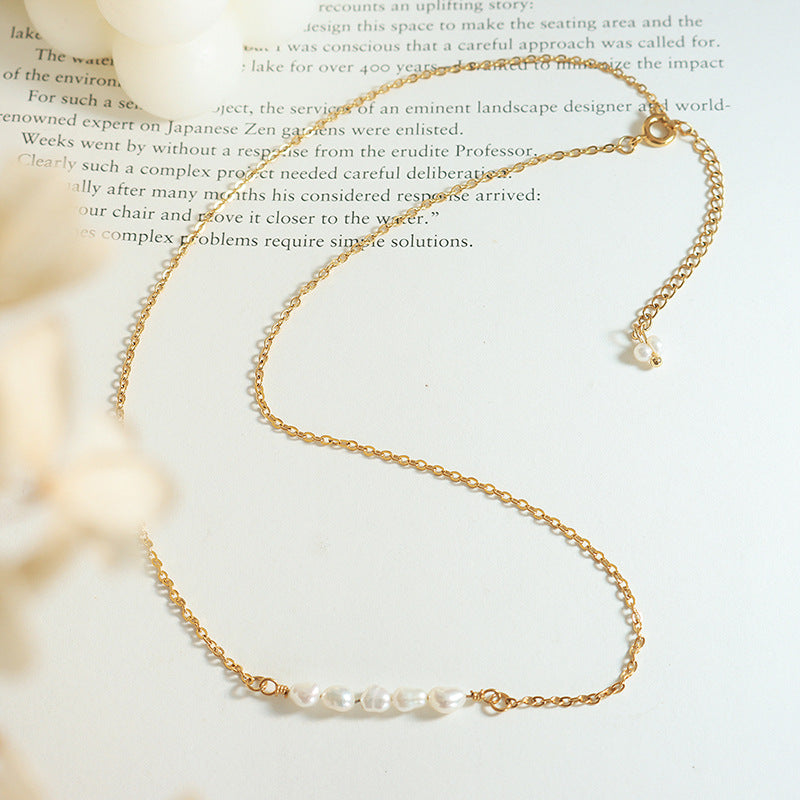 Mimi Femme Necklaces Lucille Freshwater Pearl Gold Necklace