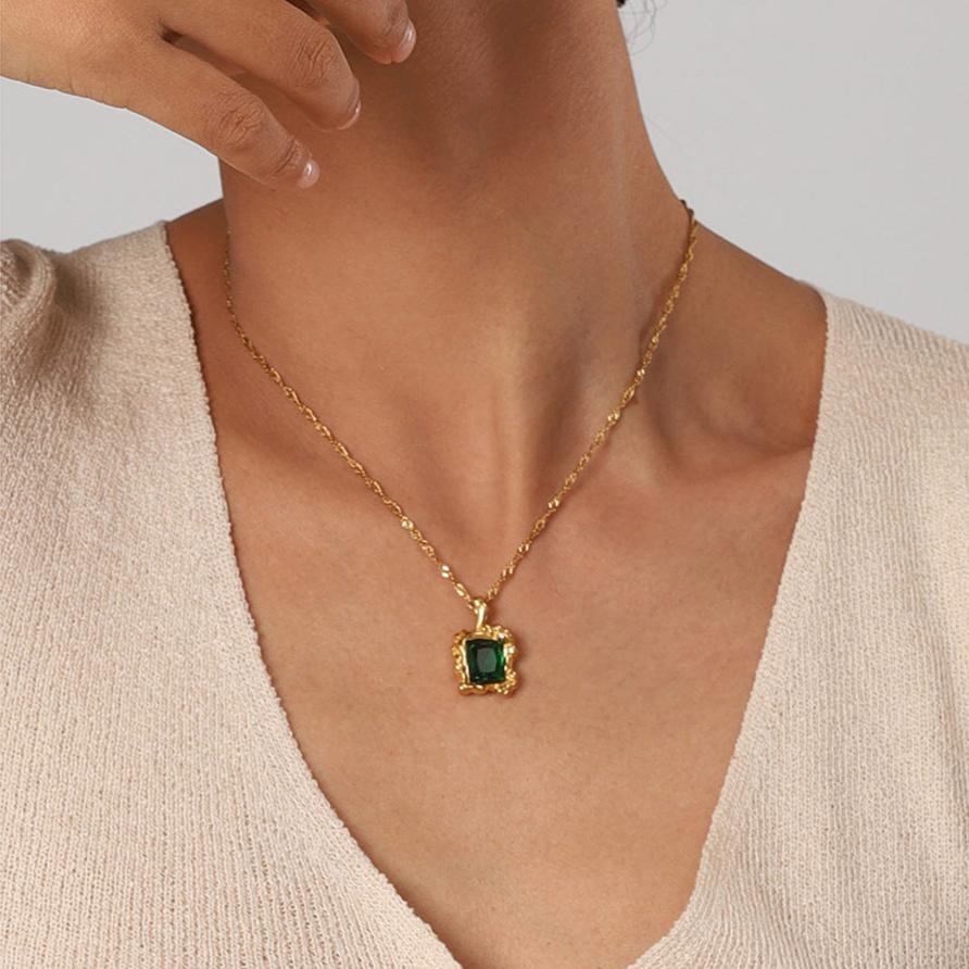 Mimi Femme Necklaces Solenne Emerald Necklace