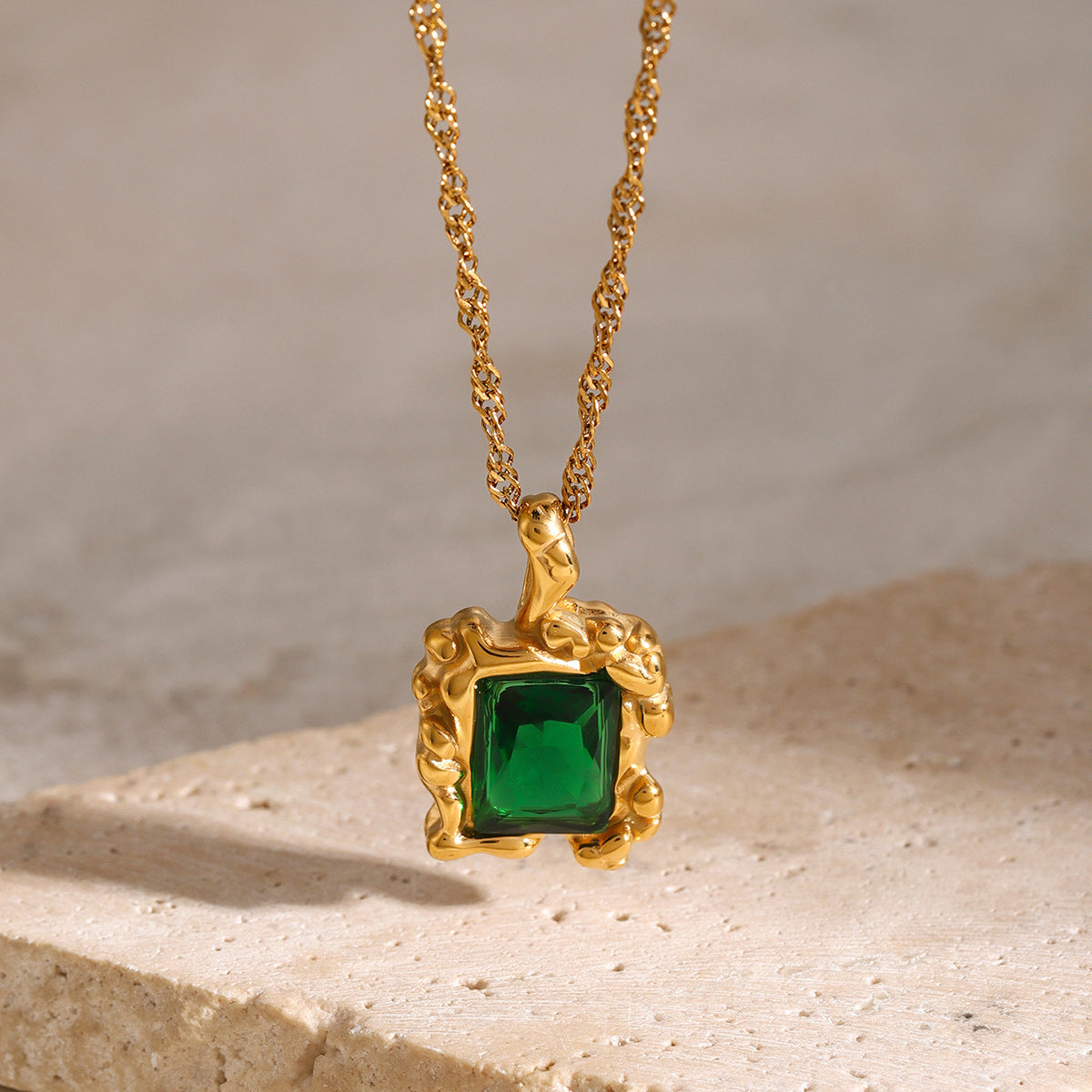 Mimi Femme Necklaces Solenne Emerald Necklace