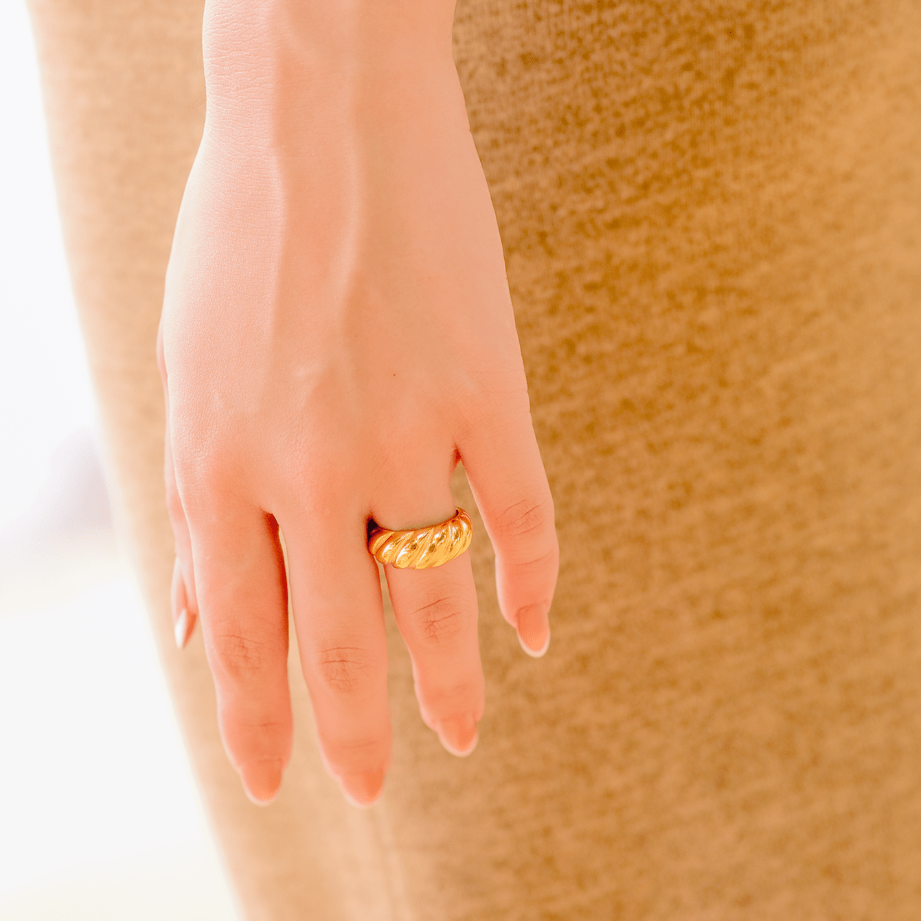 Mimi Femme Rings Clara Gold Croissant Ring