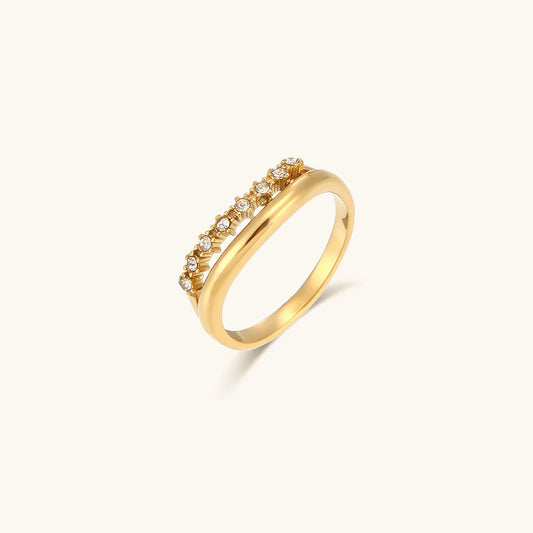 Mimi Femme Rings Colette Diamond Simulant Gold Ring