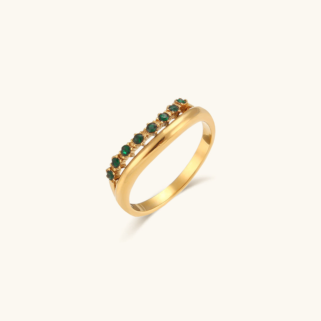 Mimi Femme Rings Colette Diamond Simulant Gold Ring