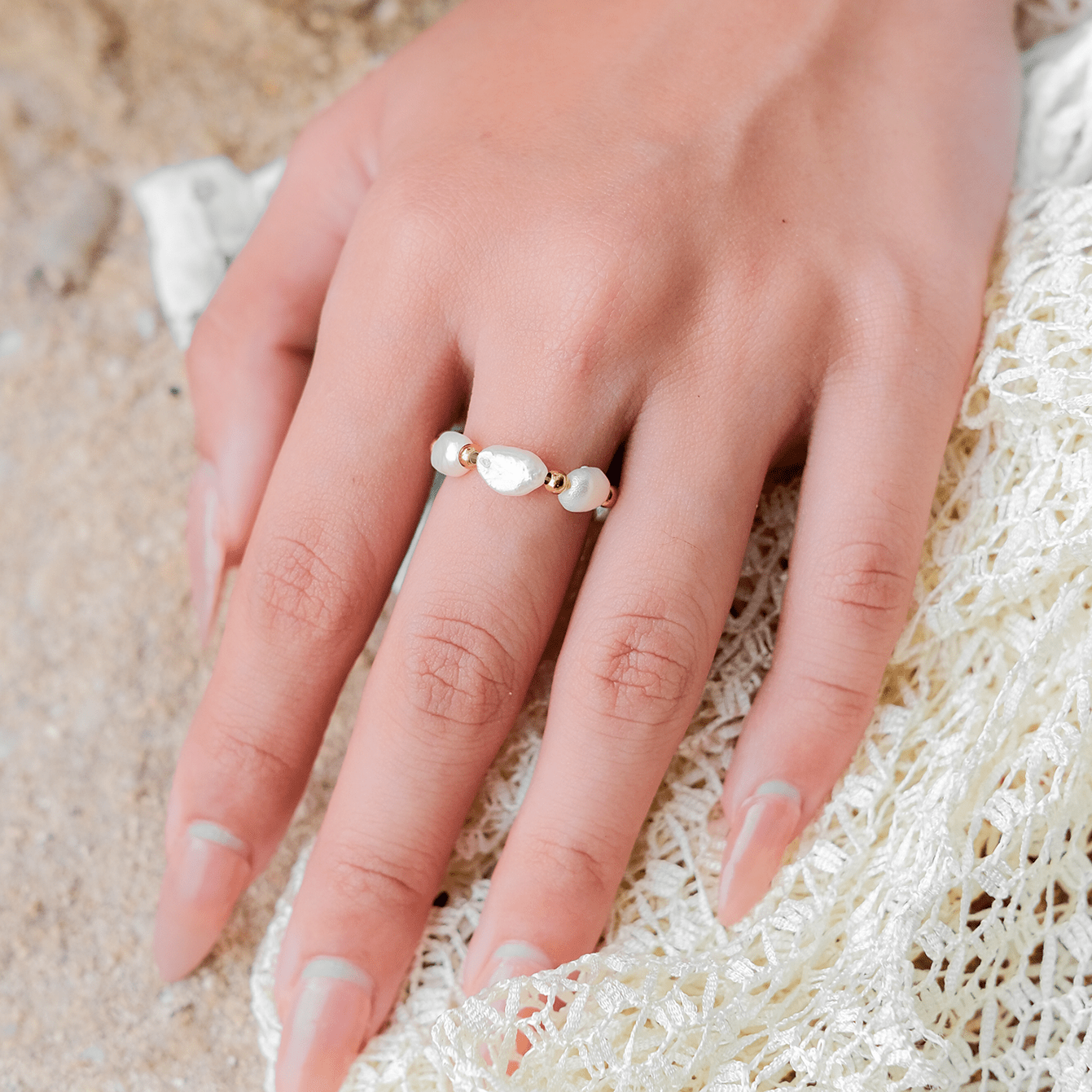 Mimi Femme Rings Elara Pearl Band Ring